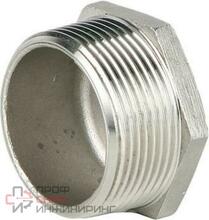 Заглушка шестигранная GENEBRE 0290 04, DN015 (1/2") PN20, корпус - AISI316 (CF8M)  НР