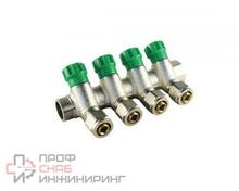 Коллектор с регулировочными вентилями 3 выхода 1 х 16 ц TIM