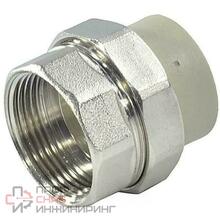 Муфта РосТурПласт PP-R серая комбинированная разъемная Дн32х1 1/4" ВР