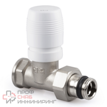 Вентиль прямой SR Rubinetterie ручной, преобразуемый в термостатический 1/2", цвет никель