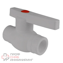 Кран шаровой Valfex 63 Optima металлический шар полипропиленовый PPR белый