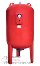 Бак расширительный VRT® 150л для отопления (присоединение 1 1/2") с манометром (вертикальный)