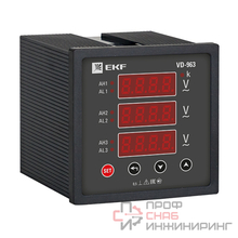 Вольтметр цифровой EKF VD-963 на панель 96х96 трехфазный