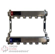 Коллектор WAAG 1"х3/4", 6 выходов, сталь нержавеющая