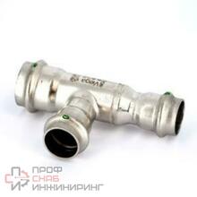 Тройник Sanpress Inox, с SC-Contur, 18x3/4"x18 мм, нержав.сталь