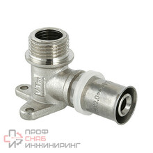 Пресс-фитинг – угольник с креплением (водорозетка) с наружной резьбой