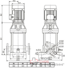 Многоступенчатый насос Wellmix CV 10-12-0-HQCV (3х380В, 4.0кВт, IE3)