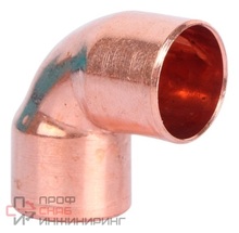 Угольник Sanha 5000 90° DN35-35 двухраструбный пайка-пайка медь