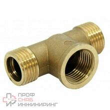 Тройник НВН 1/2", 1/2", 1/2", TIN латунь, равнопроходной ELSEN