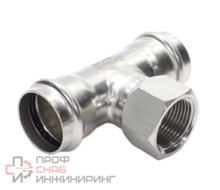 Тройник 28-3/4"-28, WAAG Heavy Inox, пресс-резьба, вн., сталь нержавеющая