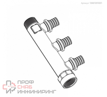 Коллектор распределительный Rehau RAUTITAN на три трубы R/Rp 3/4-16