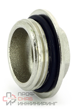 Заглушка Uni-fitt Н 1" с прокладкой O-RING никелированная