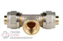 Тройник с внутренней резьбой, обжимной, тип SFS-0012, Stout Ду20х1/2х20