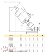 Клапан с пневмоуправлением Kipvalve Ду50 PNU212