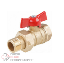 Кран шаровой с полусгоном, рукоятка бабочка 1" БАЗ.А.А31.1.25