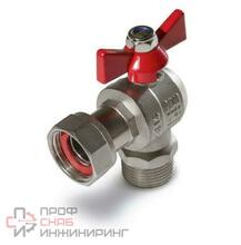 Кран шаровой угловой с накидной гайкой и наружной резьбой 3/4 TIM