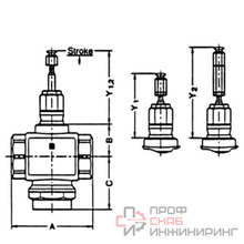 Клапан запорно-регулирующий Honeywell Ру16 Ду15 2-х ходовой линейный V5011R1042