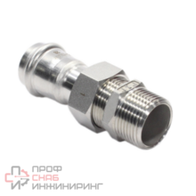 Американка 28-1", WAAG Heavy Inox, пресс-резьба, нар., сталь нержавеющая