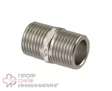 Ниппель латунный Ду15 НР L=37мм никель РосТурПласт 33271