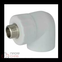 Угольник РосТурПласт PP-R бел комб Дн32х1/2" НР 10804