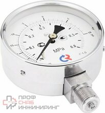 Вакуумметр Росма ТВ-520Р.0 (-0,1-0MPa) 20x1,5.1,0