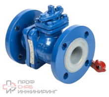 Футерованный шаровый кран химический Zenova КШХ 150/16.1