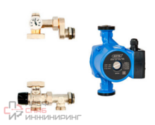 Насосно-смесительная группа Uni-Fitt SOLOMIX X с наружной резьбой 1", ZOTA RING 25/60