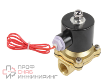 Клапан электромагнитный DN.ru VS100-NT-NC-24VDC 3/8" Ду10 Ру10 корпус - латунь, уплотнение - NBR, резьбовой, нормально-закрытый, прямого действия, катушка - 24В