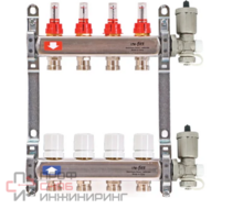 Коллектор Uni-fitt 1" х 13 вых 3/4" с расходомерами и термостатическими вентилями 450A4313