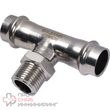 Тройник-переходник Rommer ВПр-НР 18х1/2 из нержавеющей стали