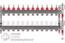 Блок коллекторный OKSELER с расходомерами и автоматическими воздухоотводчиками 12 выходов, 1x3/4EK