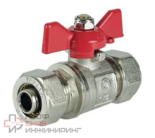 Кран шаровой обжимной VALFEX 16х16 никель