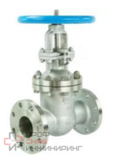 Задвижка клиновая 30нж15нж DN.ru GVWR3131M-2W-F-S Ду80 Ру40 фланцевая, корпус - нержавеющая сталь 304, уплотнение - металл, со штурвалом и выдвижным штоком GAIR