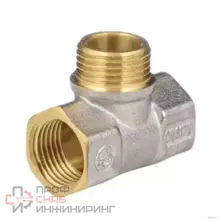Тройник Aquasfera латунь Ду15 м/р/м никель 9009-01