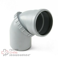 Отвод поворотный PP-H сер. б/н Дн50 в/к VALFEX
