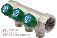 Коллекторы с регулирующими вентилями Okseler 1x1/2 3 выхода