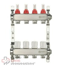Группа коллект нерж Aquasfera расход 1" м/м 10в 3/4" ЕК н/р 9503-09