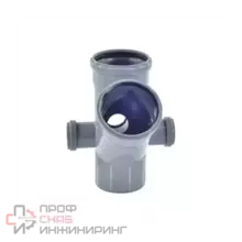 Крестовина РосТурПласт PP-H 2-пл сер б/н Дн110х110х50х45гр прав/тыл