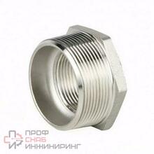 Футорка GENEBRE 0241N 04 02, DN015 x DN008 (1/2” x 1/4")  PN20, корпус - AISI316 (CF8M)  НР-ВР, резьба NPT