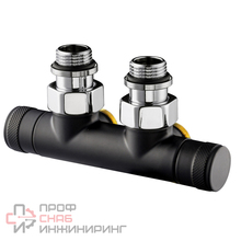 Узел угловой SR Rubinetterie Tondera 1/2"х3/4" Е черный