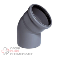 Отвод PP-H серый б/н Дн50х67,5гр в/к РосТурПласт 36663