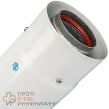 Элемент дымохода Stout DN60/100 труба коаксиальная телескопическая L=470-750 мм п/м уплотнения и хомут в комплекте