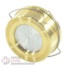 Клапан обратный осевой Tecofi CA7441 Ду80 Ру16 латунь межфланцевый