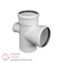 Крестовина РосТурПласт PP-H 2-пл бел б/ш Дн110х110х50х87гр прав в/к