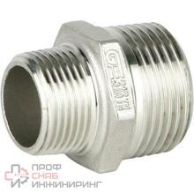 Ниппель переходной GENEBRE 0245 04 03, DN015 x DN010 (1/2” x 3/8")  PN20, корпус - AISI316 (CF8M)  НР-НР