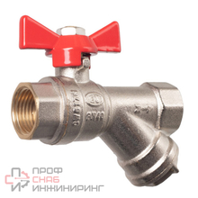 Кран шаровой Kromwell Grand c фильтром 1/2" ВР-ВР ручка - бабочка