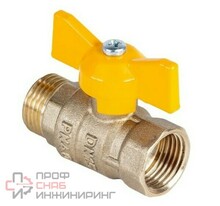 Кран шар Dist лат газ Стандарт Ду15 Ру40 м/р полн баб 421Б