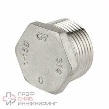 Заглушка шестигранная GENEBRE 0290 06, DN025 (1") PN20, корпус - AISI316 (CF8M)  НР, резьба BSPT