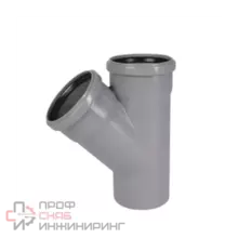 Тройник PP-H Ostendorf сер б/н Дн50х50х67гр в/к HT 112300
