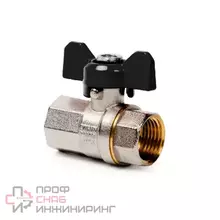 Кран шаровой РосТурПласт латунный 1/2" вн/вн PN40 ручка бабочка
